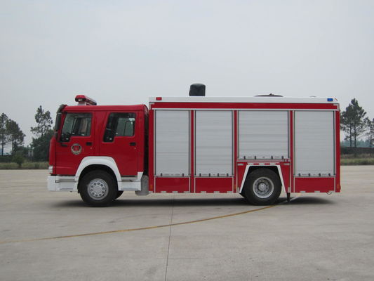 HOWO Fire Rescue Vehicle , Rapid Response Fire Truck Euro 2 Euro 5