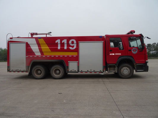 SINOTRUK 375HP Commercial Fire Trucks , 6x4 15T Fire Rapid Response Vehicle
