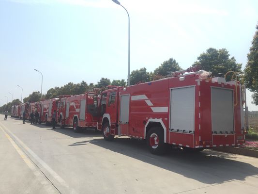 HOWO 310hp Heavy Duty Fire Truck 6 Wheeled 8000L Foam Capacity