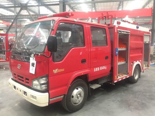 Isuzu Rode Kleur Watertank Brandweerwagen 2000 kg Capaciteit EURO 6