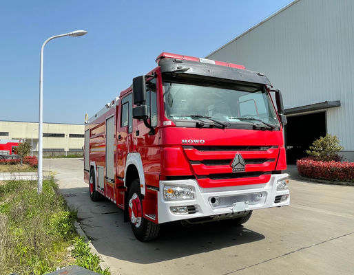 HOWO 8 TON Schuimbrandweerwagen 228kw 6x4 voor brandbestrijding Noodredding