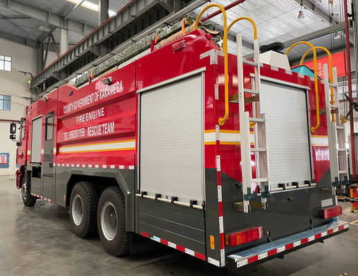 Professionele waterschuimbrandweerwagen 10000L 6x4 voor noodredding