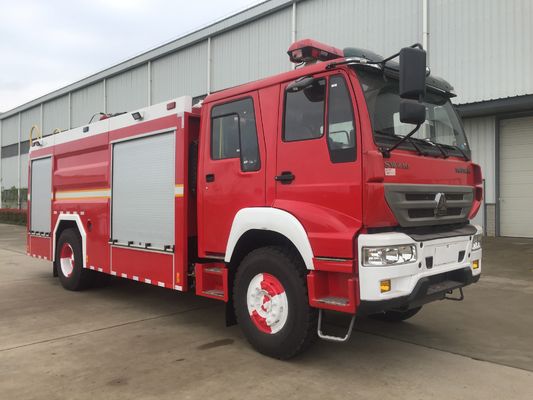 HOWO Bosbrandweerwagen met dubbele cabine 266 pk met waterschuimcapaciteit van 6000 liter